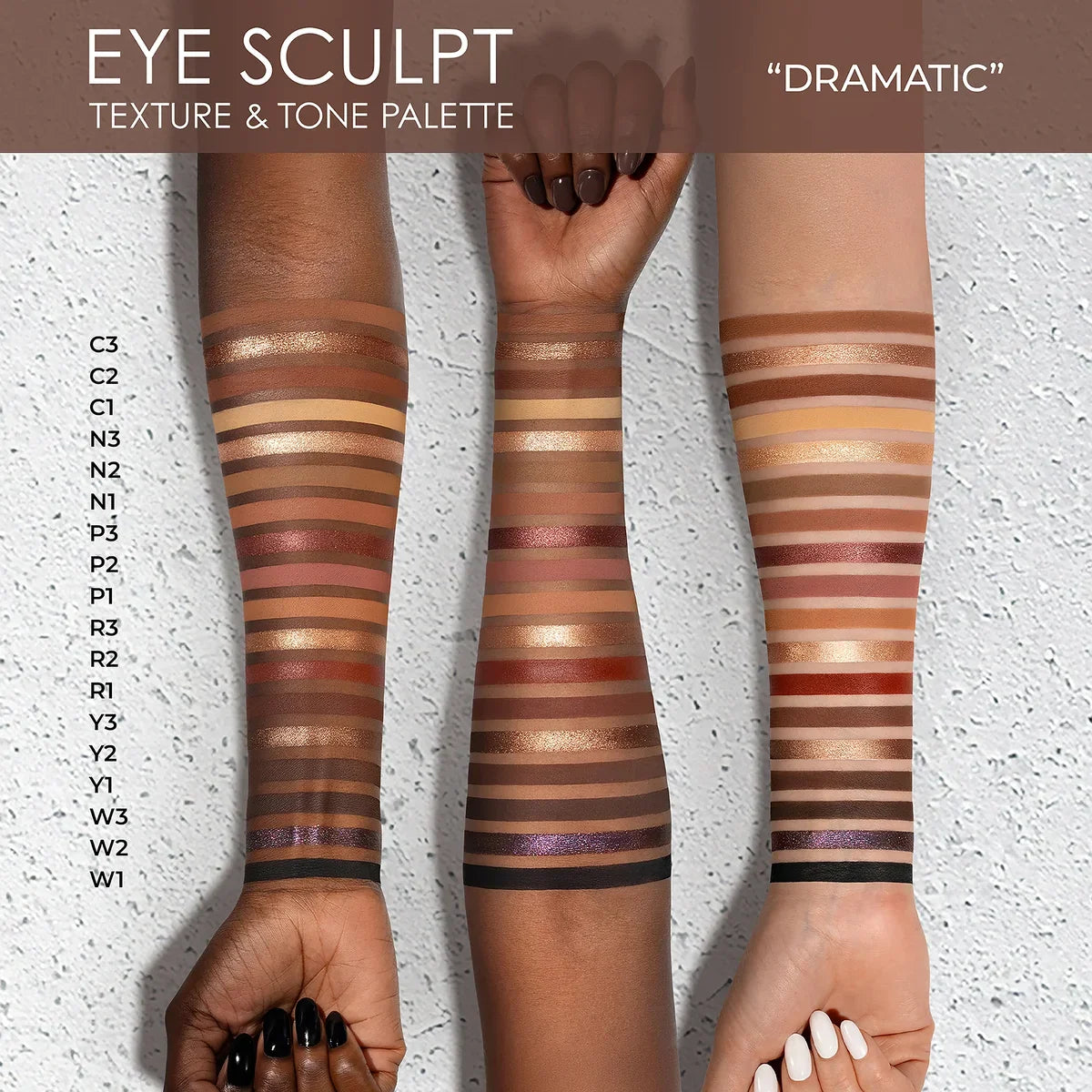 Natasha Denona EYE SCULPT TEXTURE AND TONE EYESHADOW PALETTE (DRAMATIC)