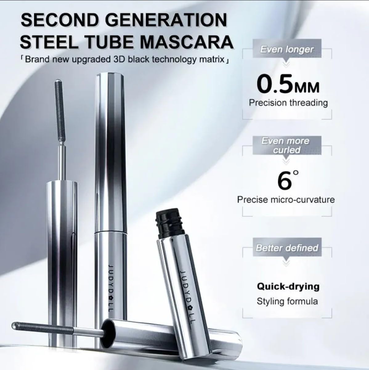 Judy Doll 3D Curling Eyelash Iron Mascara-Black
