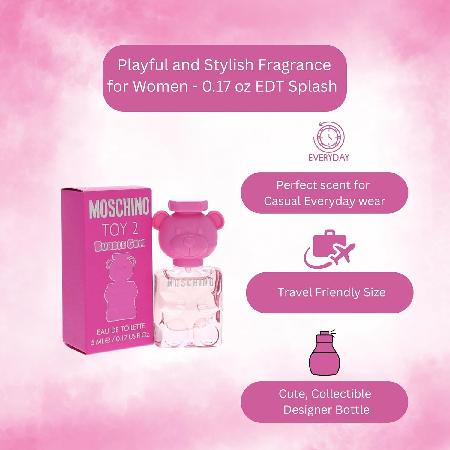 Moschino Toy 2 Bubble Gum Eau De Miniature  Perfume For Women-5 ML