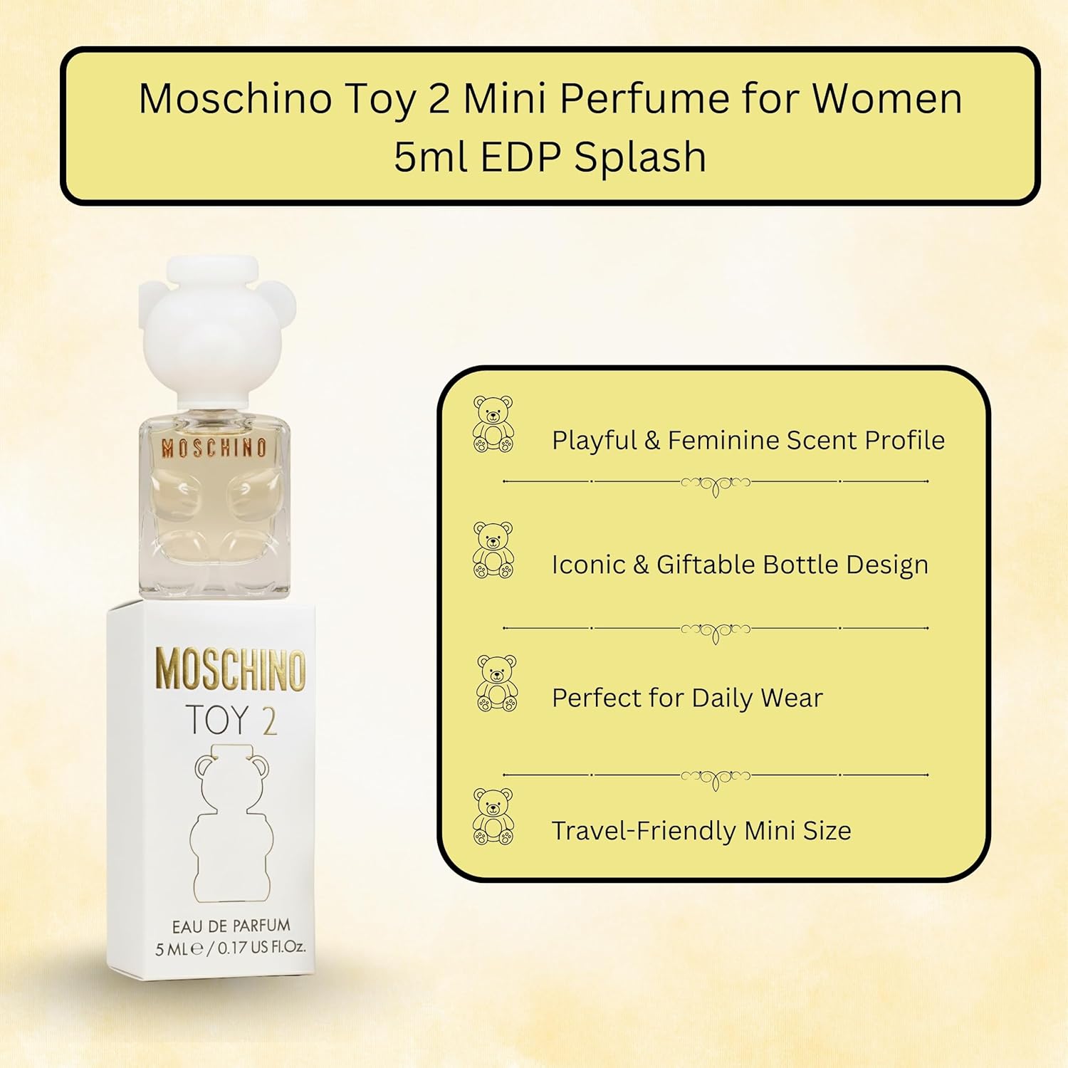 Moschino Toy 2 Eau De Miniature  Perfume For Women-5 ML
