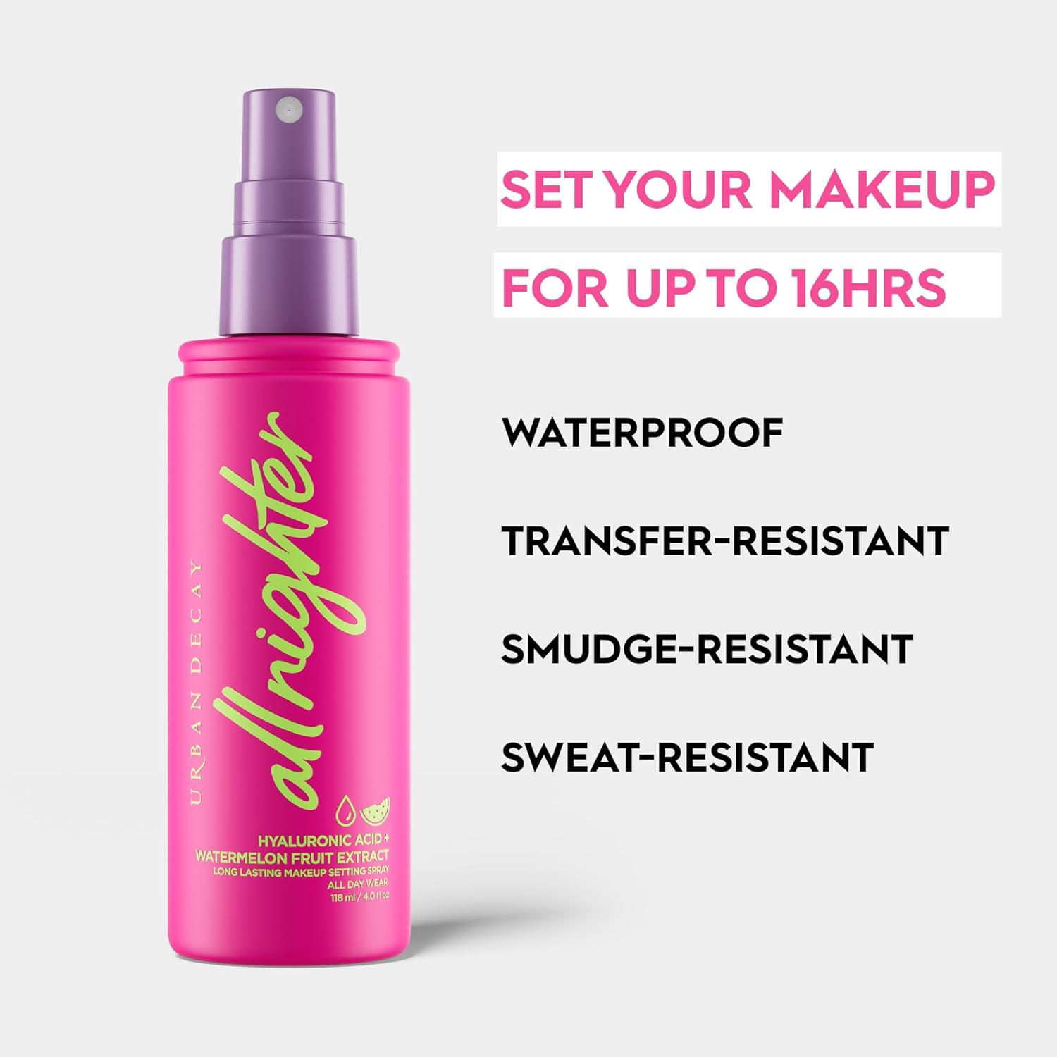 Urban Decay All Nighter Hyaluronic Setting Spray 118ML