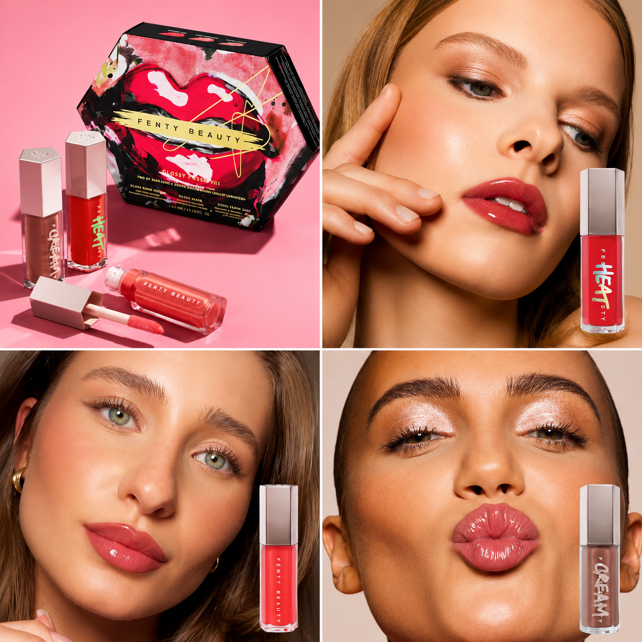Fenty Beauty Glossy Posse (Fullsize)Gloss Bomb-Trio Set