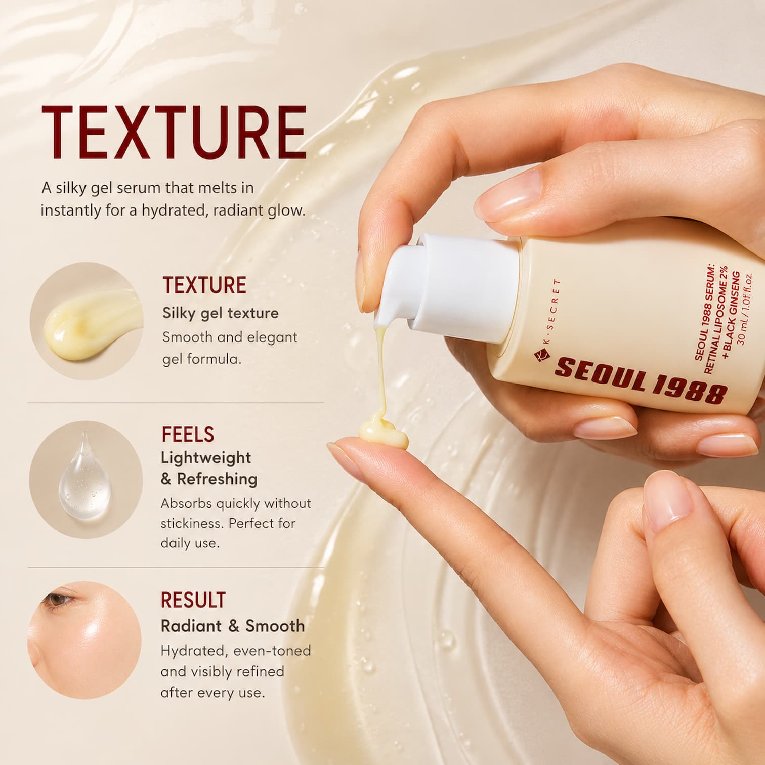 K-SECRET SEOUL 1988 Retinal Liposome 2% + Black Ginseng 30ml