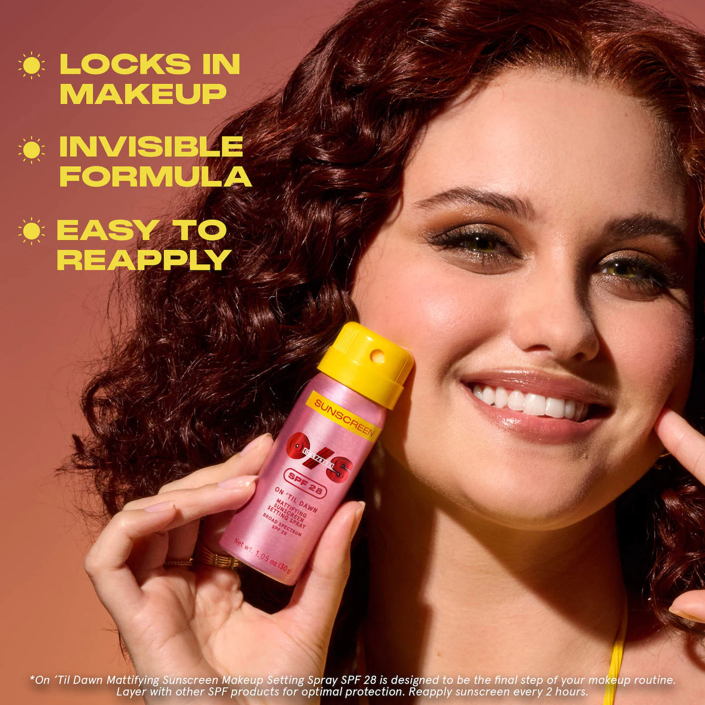 One Size On 'til Dawn Mattifying Sunscreen Makeup Setting Spray Spf 28